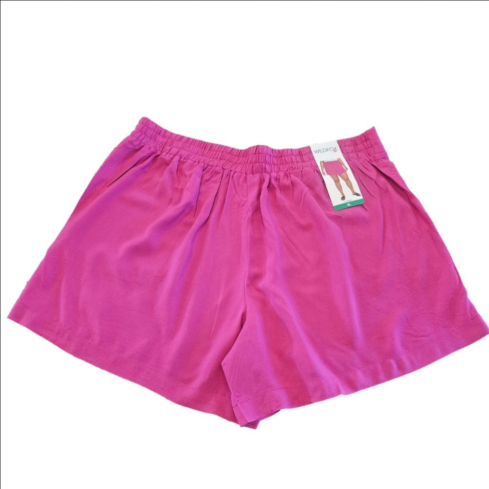 Women's WILDFOX NWT Pink Lightweight Rayon Shorts XL